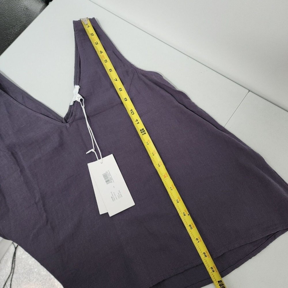 COPY - NEW Size Medium JOHNNY WAS CALME Double Gauze Drape Tank Top Gray Womens - Picture 6 of 9